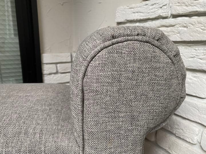 イギリス購入家具　肘掛け付きスツール　脚新品