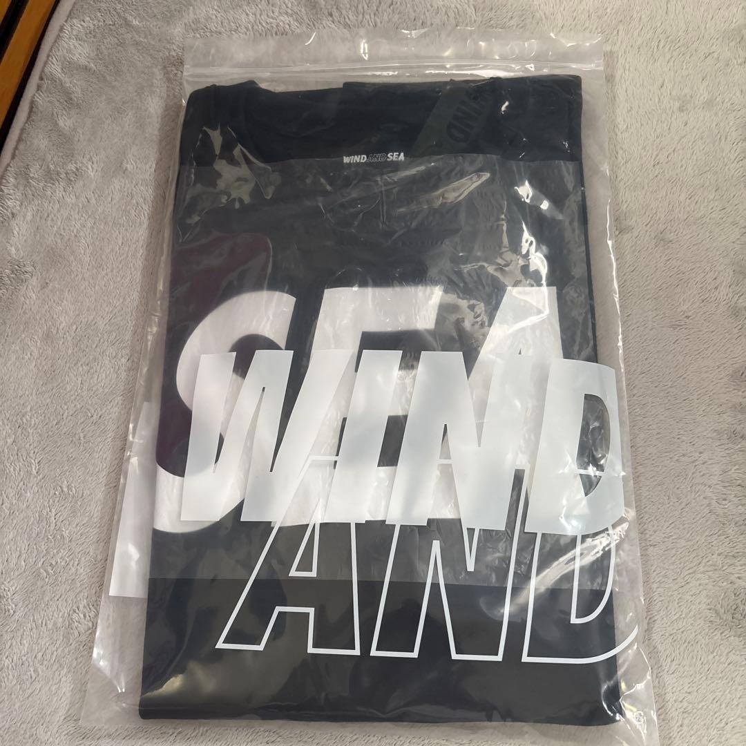 新品WINDANDSEAウィンダンシービッグロゴTシャツ黒キムタク木村拓哉