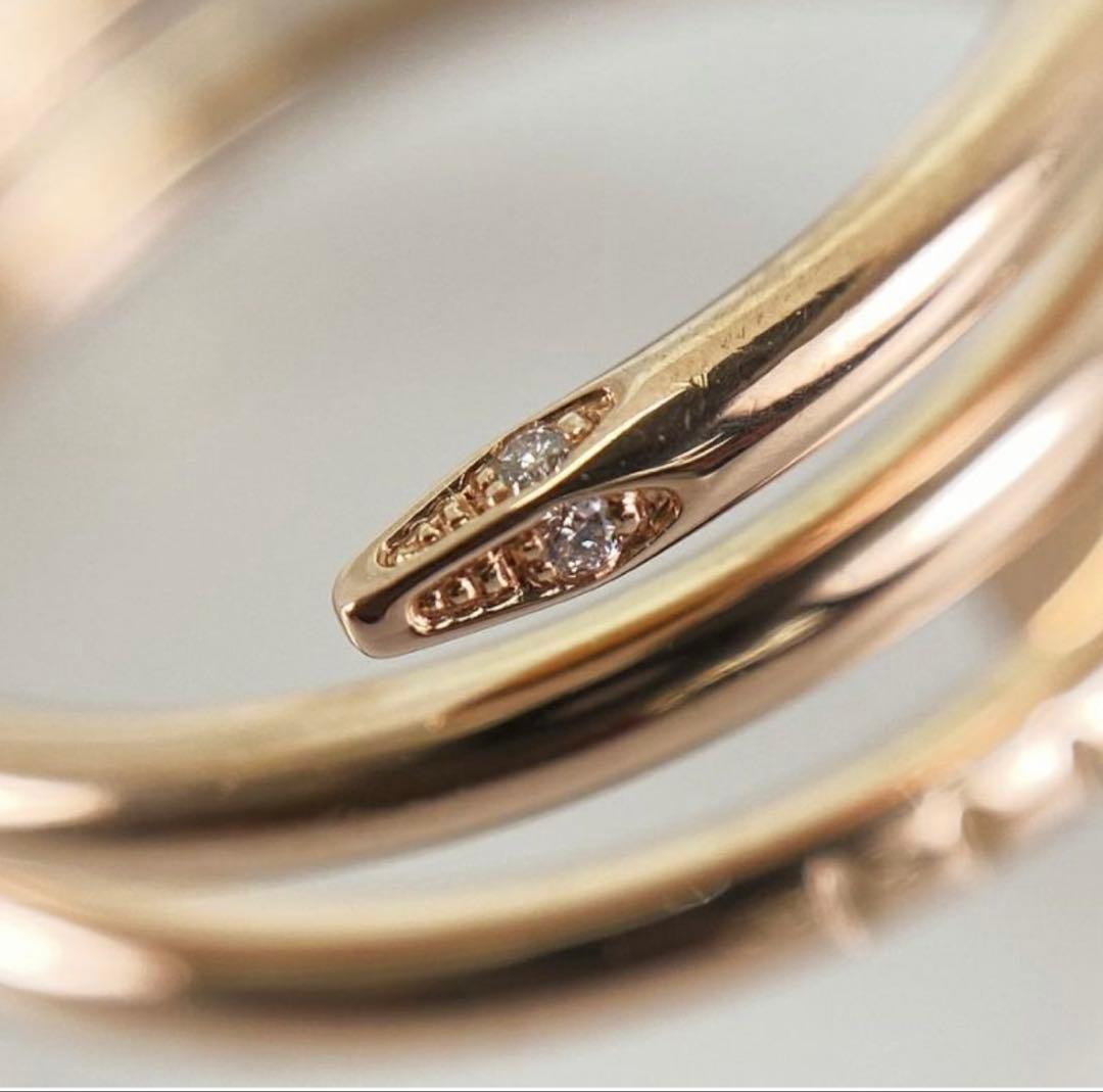 カルティエ ジュストアンクル ダブル ダイヤモンド リング　cartier