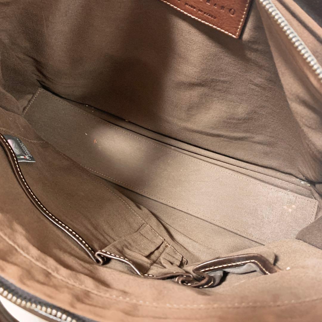 美品✨ ステファノマーノ　オールレザー　ビジネスバッグ　2way　ブラウン