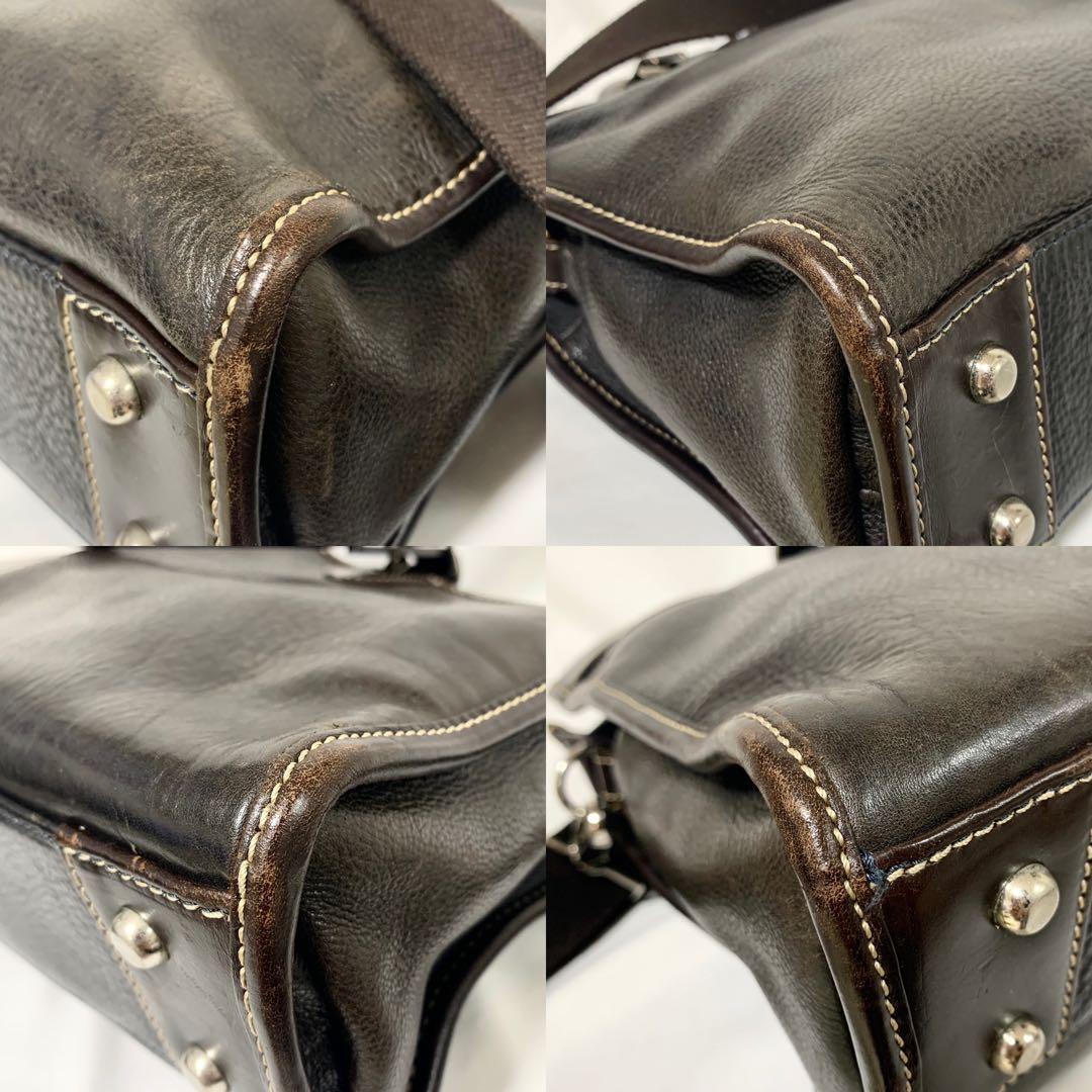 美品✨ ステファノマーノ　オールレザー　ビジネスバッグ　2way　ブラウン