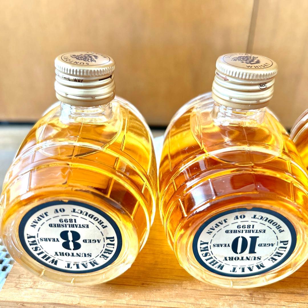 サントリー ピュアモルトウイスキー エイジングセット 樽型 木製台付