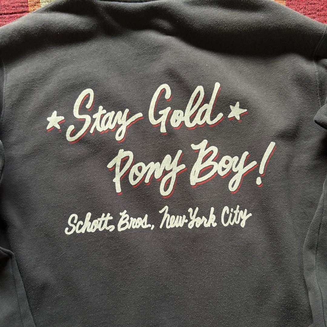 スミクロ フェード Schott(ショット) ジップパーカー 黒 ブラック M