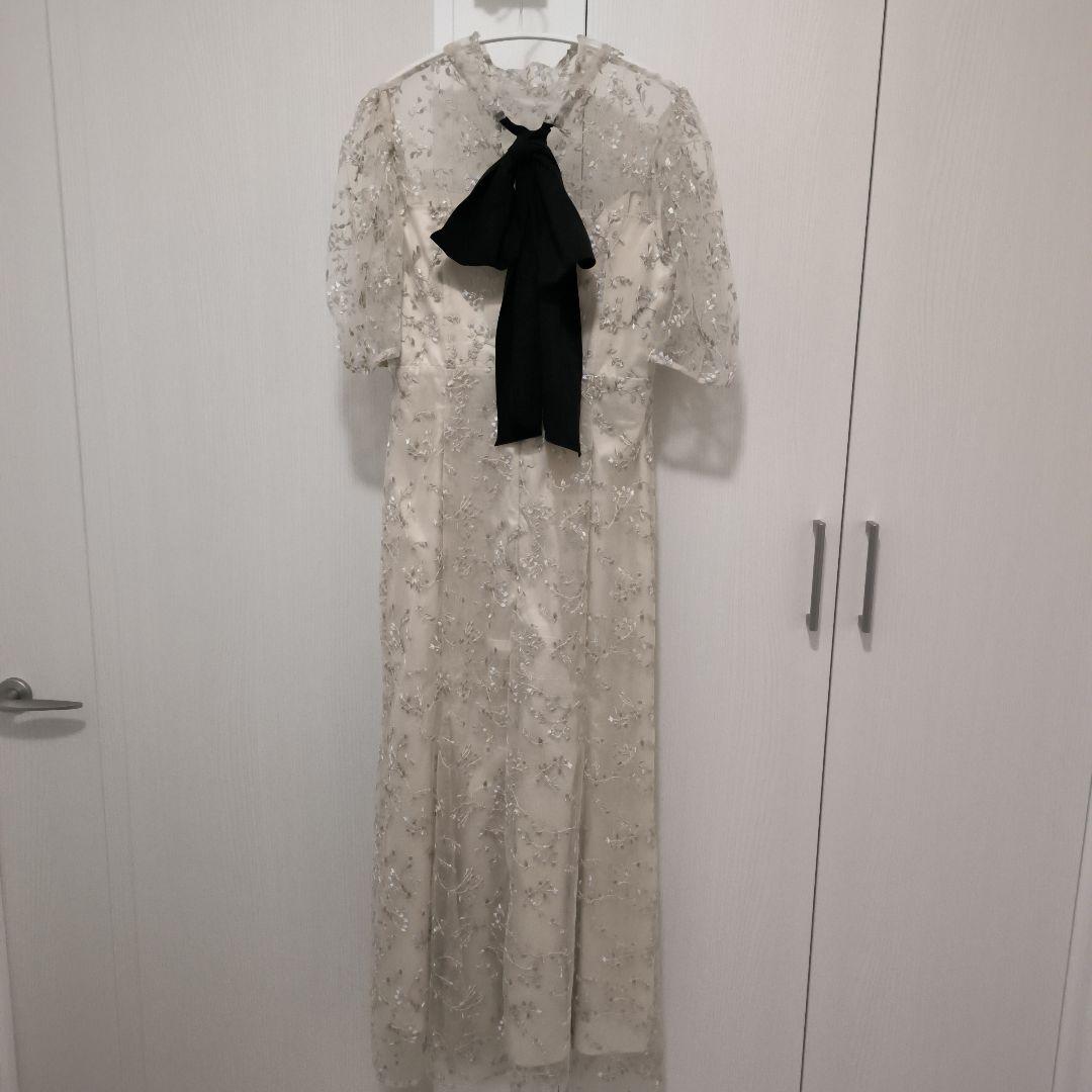 2025年新作 セルフォード 38 バックリボンスモールフラワードレス　308