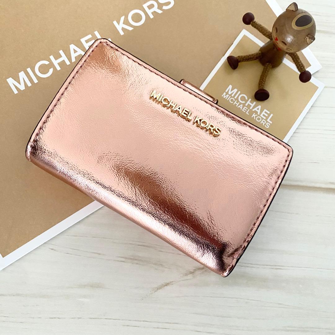 ★新品 MICHAEL KORS 折り財布 ピンク 二つ折り財布