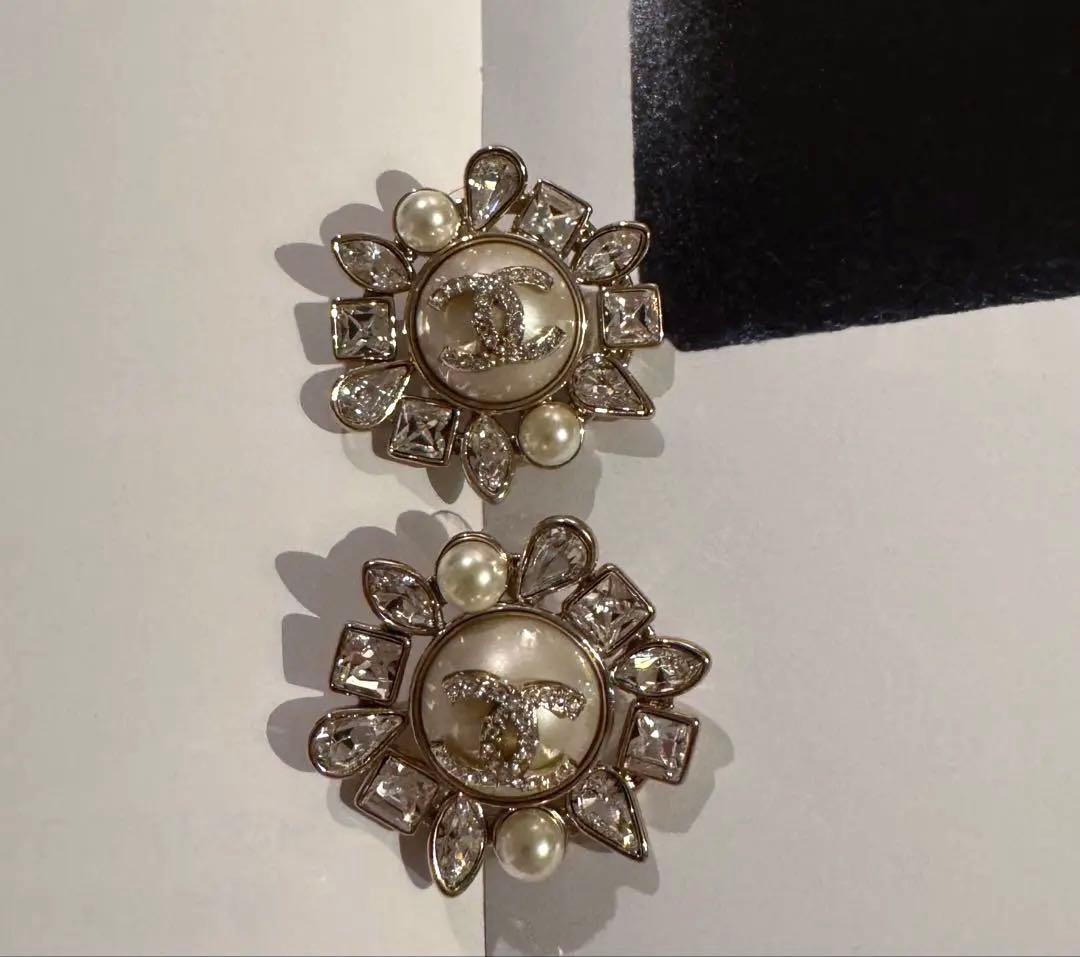 シャネル　パール　ピアス　美品