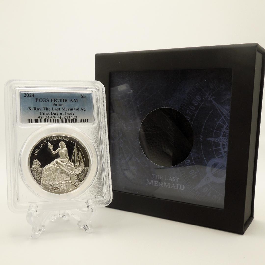 【傑作】2024 パラオ 人魚のレントゲン銀貨【PCGS PR 70 DCAM】