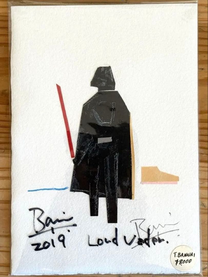 【直筆サイン入り原画】BANNAI「ダース・ベイダー」2019年｜一点物作品