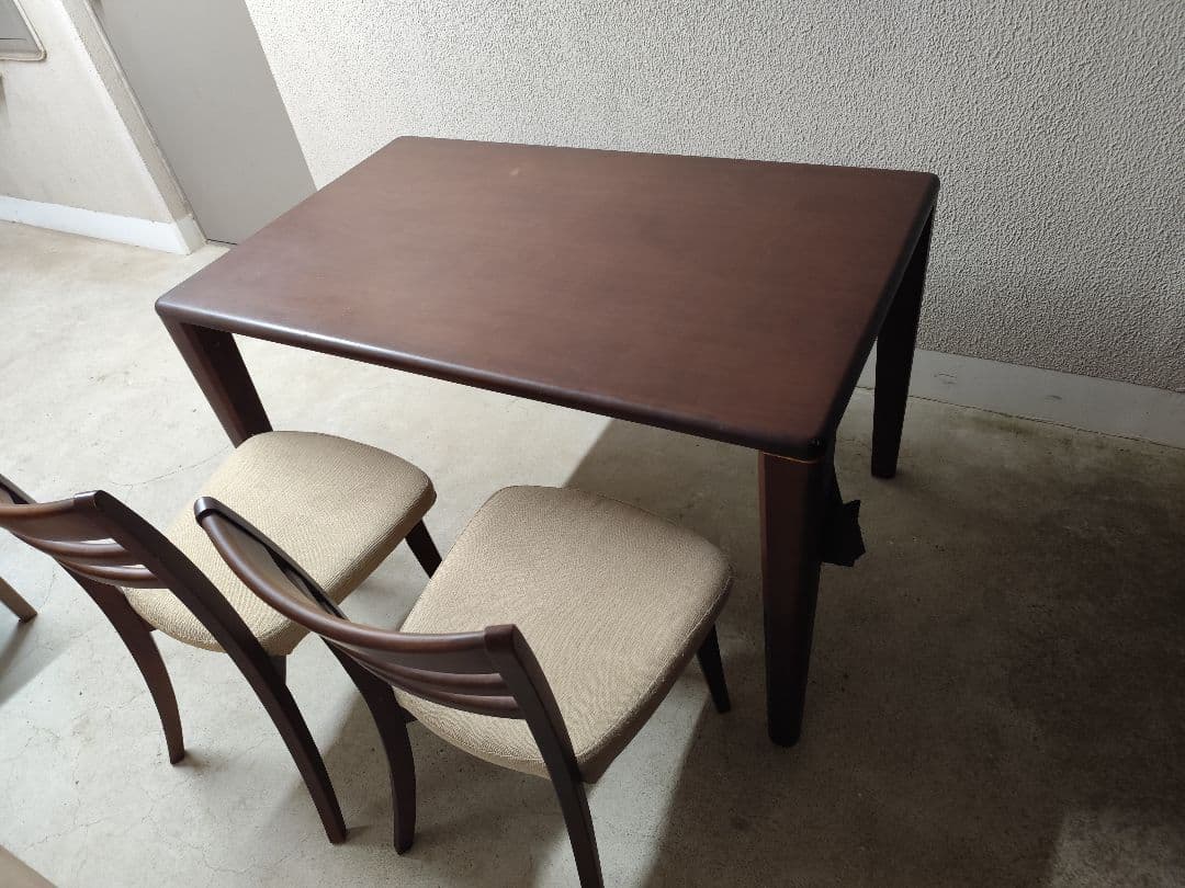 ステルスこたつヒーターダイニングテーブル（120cm）＋チェア2脚