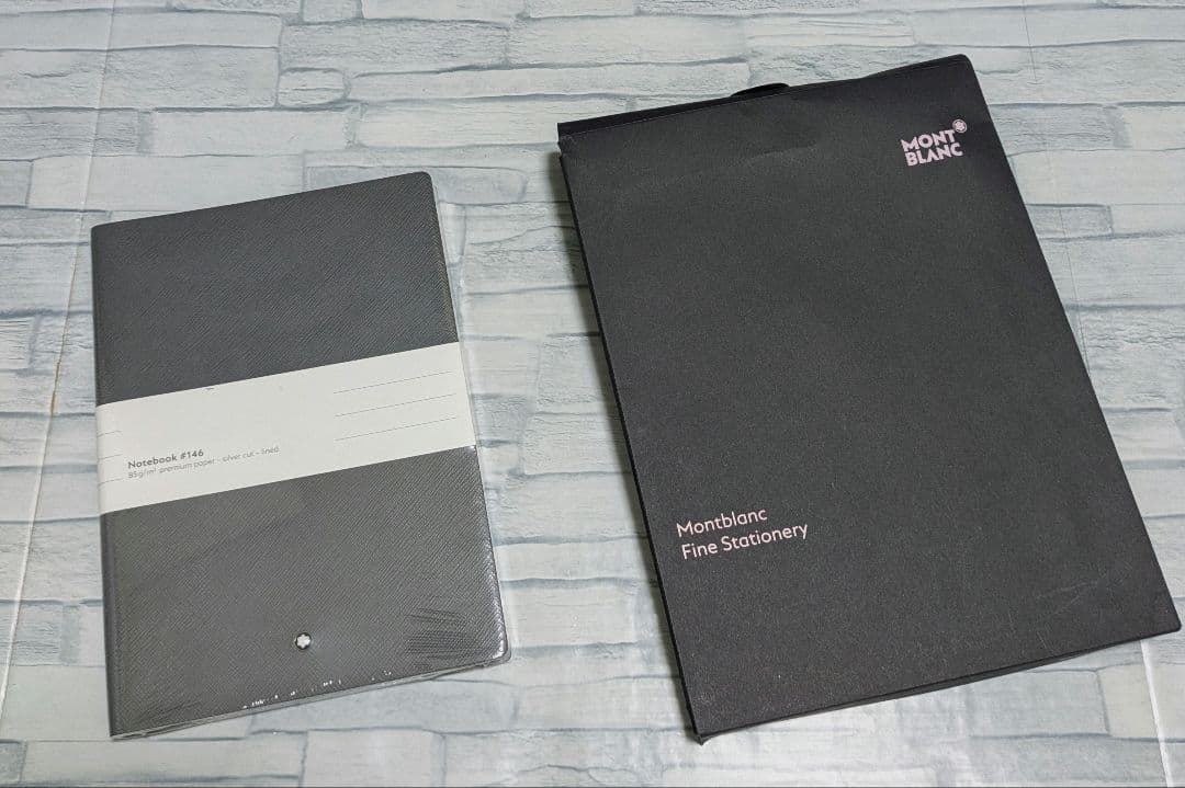 未使用品　モンブラン　ノートブック146 　グレー　シルバーカット