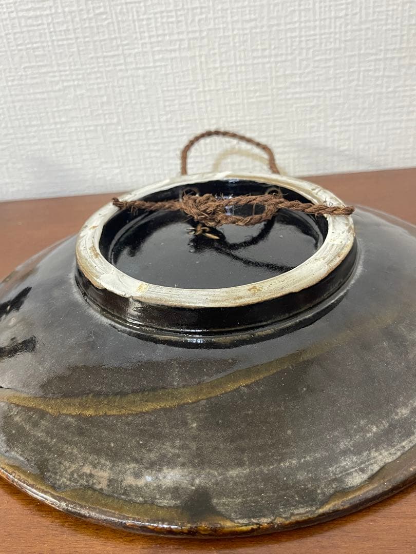 【美品】金城次郎 海老魚文 唐草 8寸皿 壺屋焼 沖縄 焼物 やちむん