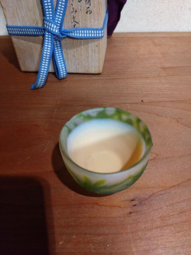 ガレ 被せガラス 羊歯紋盃