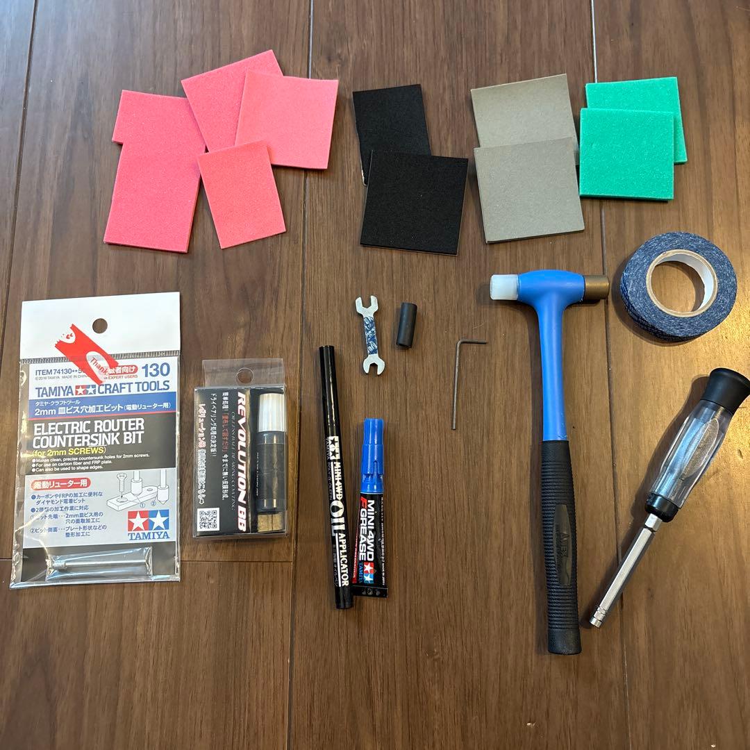 ミニ四駆 引退セット モーターならし機 ケース付き