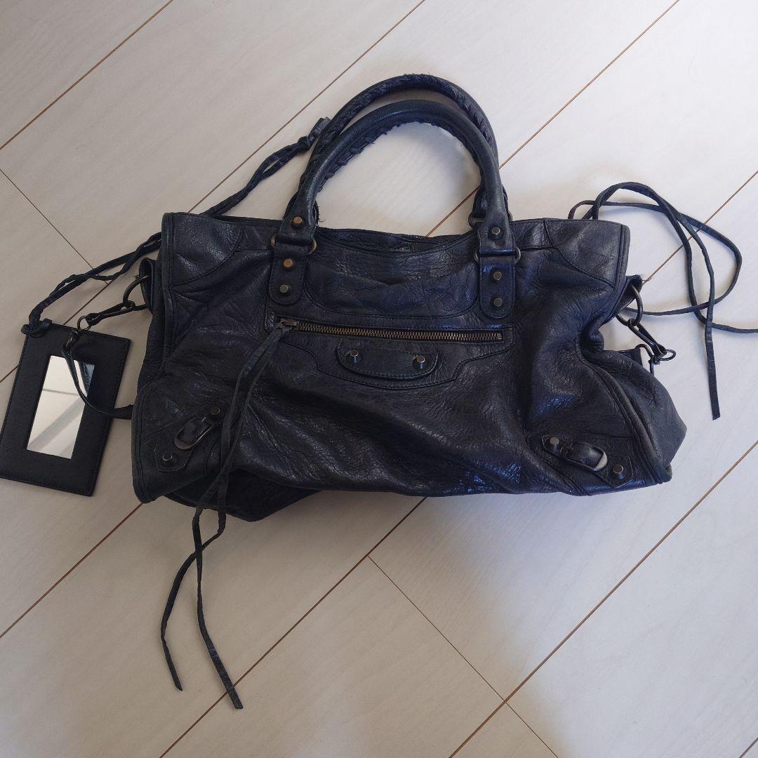 ト*ズ様 バレンシアガ シティ BALENCIAGA CITY ブラック