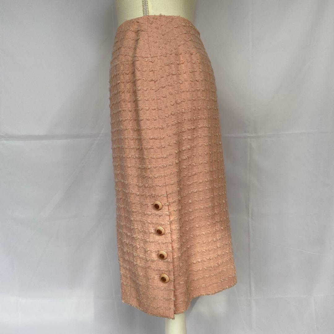 【極美品】シャネル　スカート サイドCCボタン❣️桜ピンク❣️入卒式も38