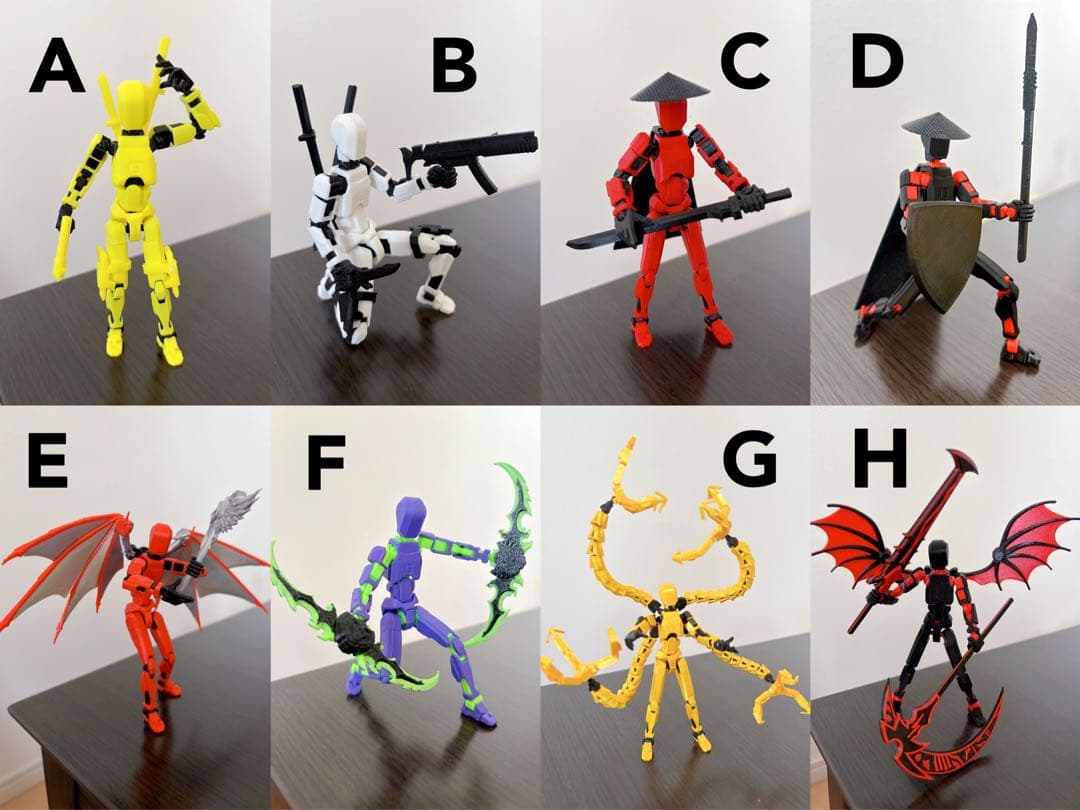 3Dプリンター製　アクションフィギュア まとめ売り 8体セット