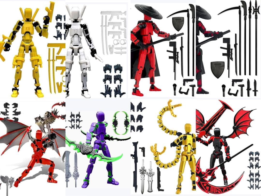 3Dプリンター製　アクションフィギュア まとめ売り 8体セット