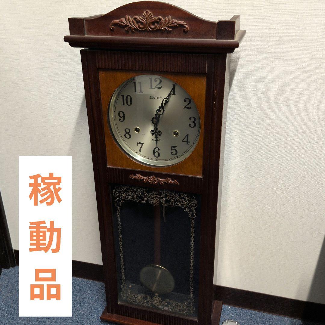 SEIKOゼンマイ式振り子時計 PA606 稼働品　昭和レトロ