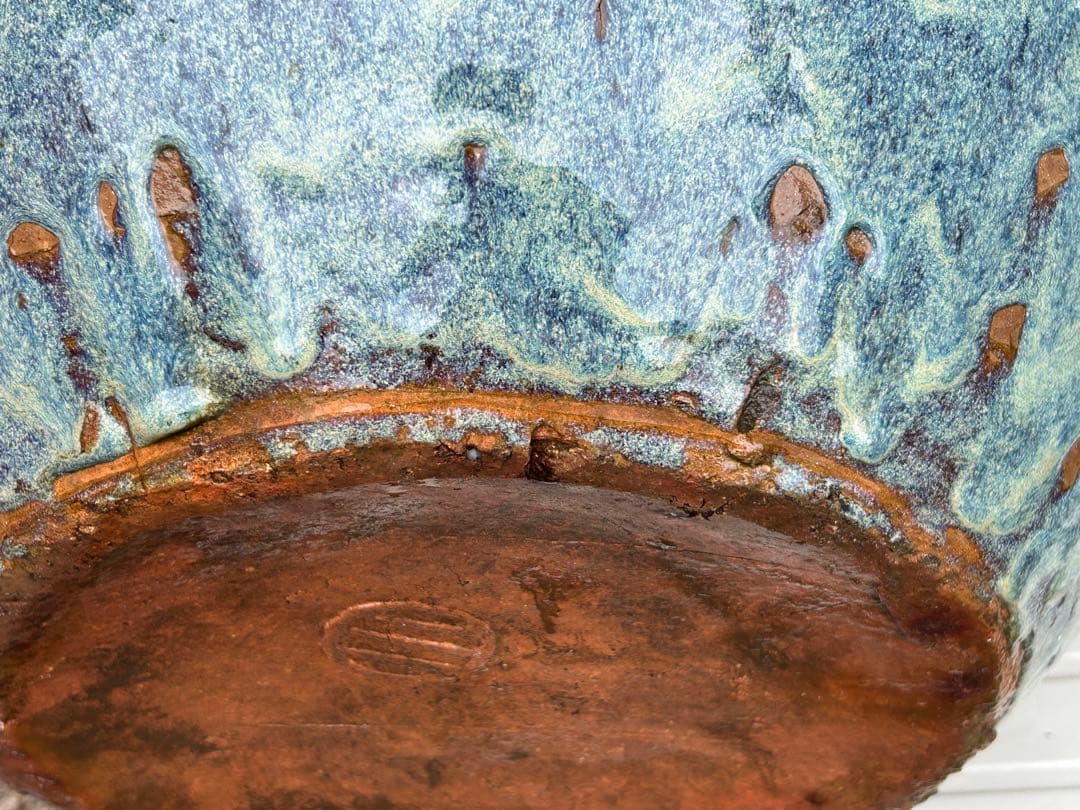 中国　鈞釉大壺　送料込み0816