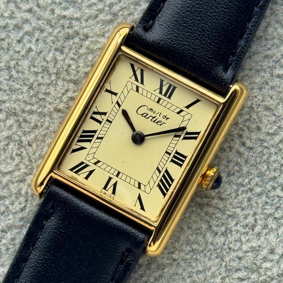 新品仕上済み カルティエ マストタンクLM 手巻き 稼働 腕時計