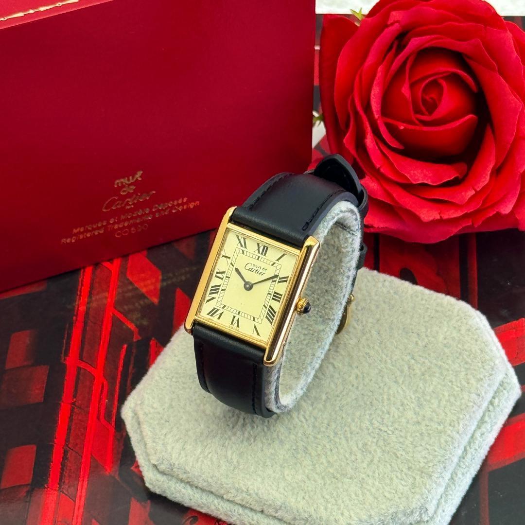 新品仕上済み カルティエ マストタンクLM 手巻き 稼働 腕時計