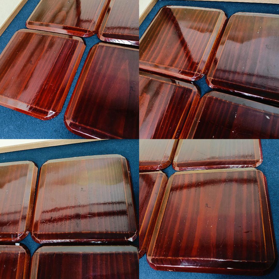 AN12 銘々皿 図替わり 漆絵 漆塗 木製漆器 四方皿9客 雑器盆菓子皿 箱