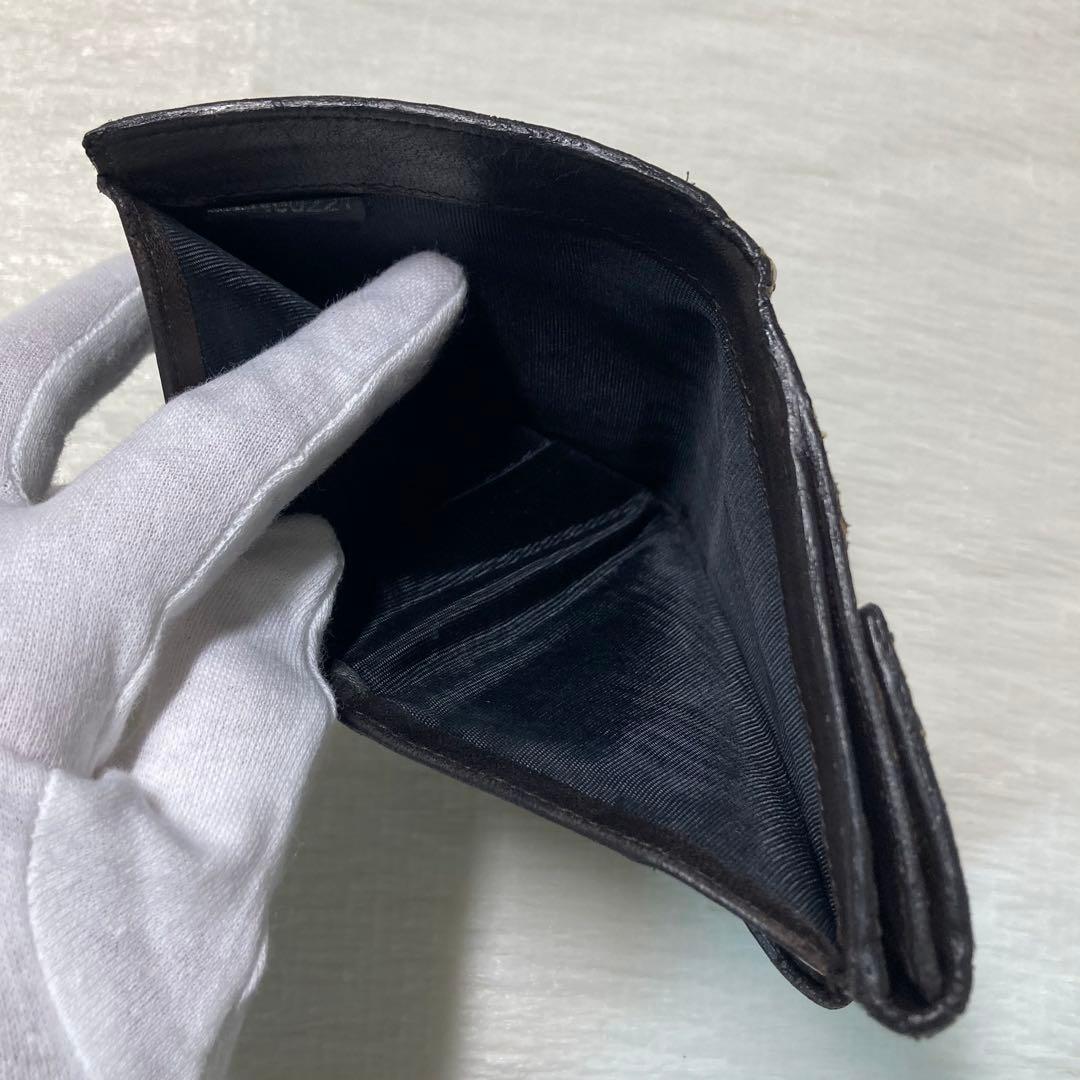 希少早い者勝ち　PRADA プラダ　二つ折り　パイソン　財布　黄色　ブラウン