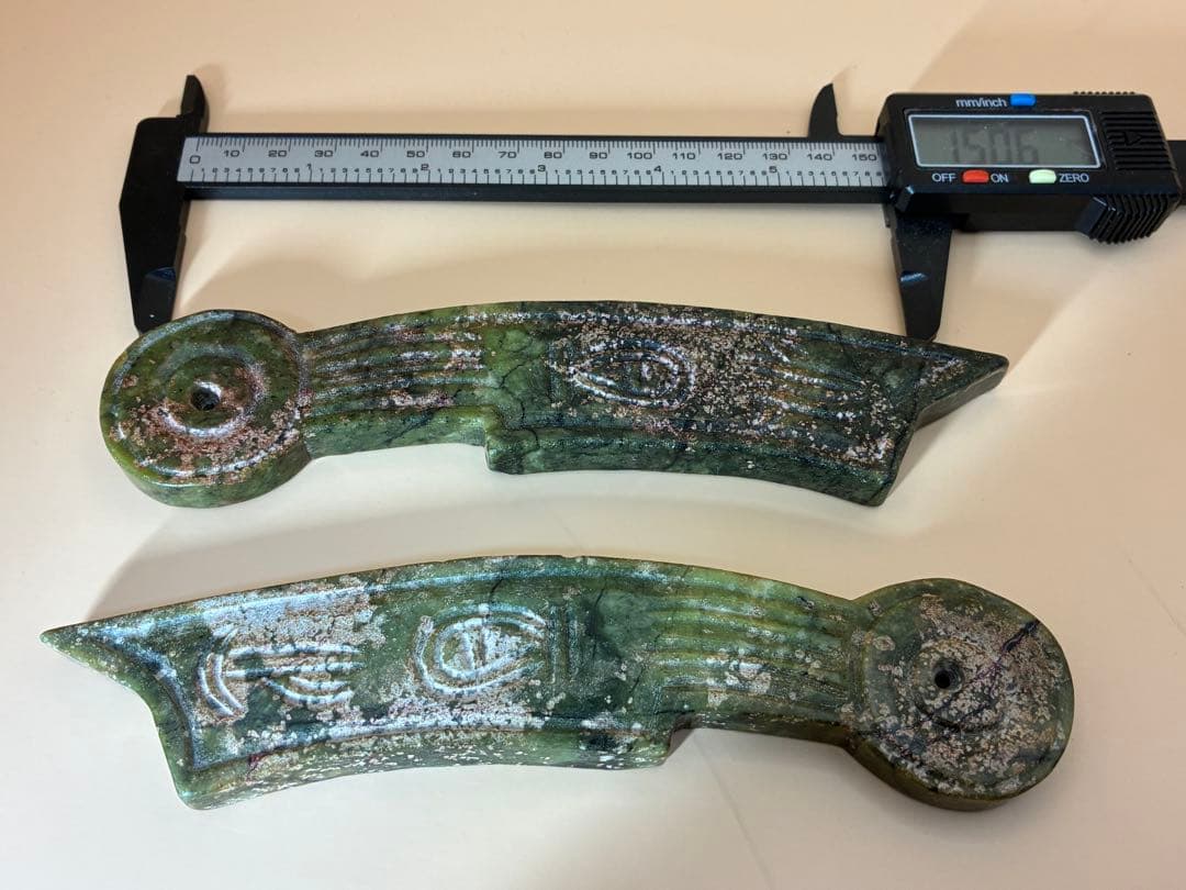 中国骨董品 天然高古玉 天然玉石 刀幣通貨高古玉 貴重 時代物文房具 希少レア