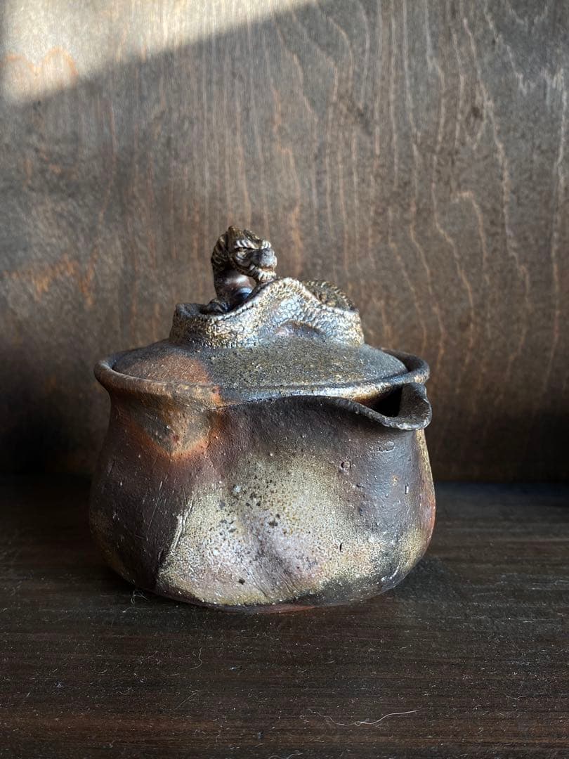 備前焼　龍宝瓶　木箱と陶歴付き