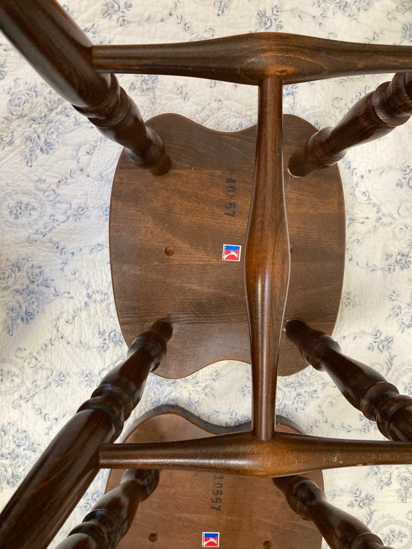 キツツキ　木製スツール 花台にも　2脚セット　飛騨産業