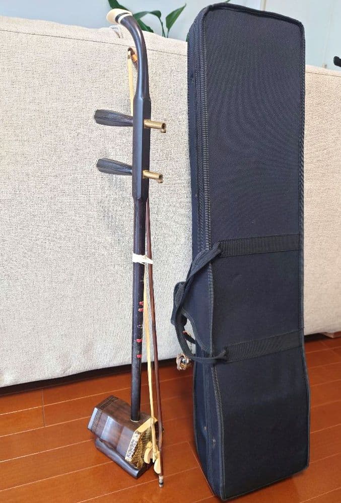 二胡　中国伝統弦楽器　ケース付き