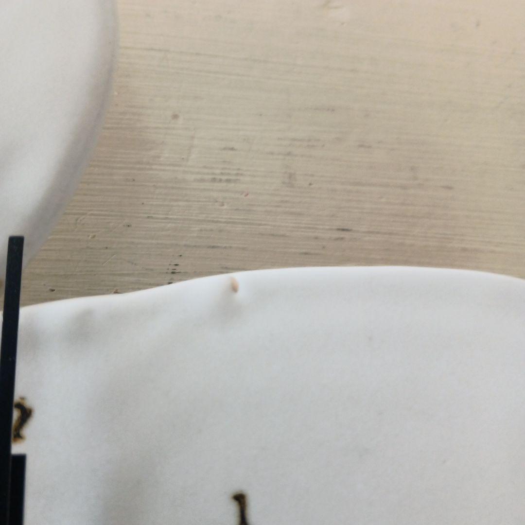 希少　石木文　スワン　掛時計　作家物