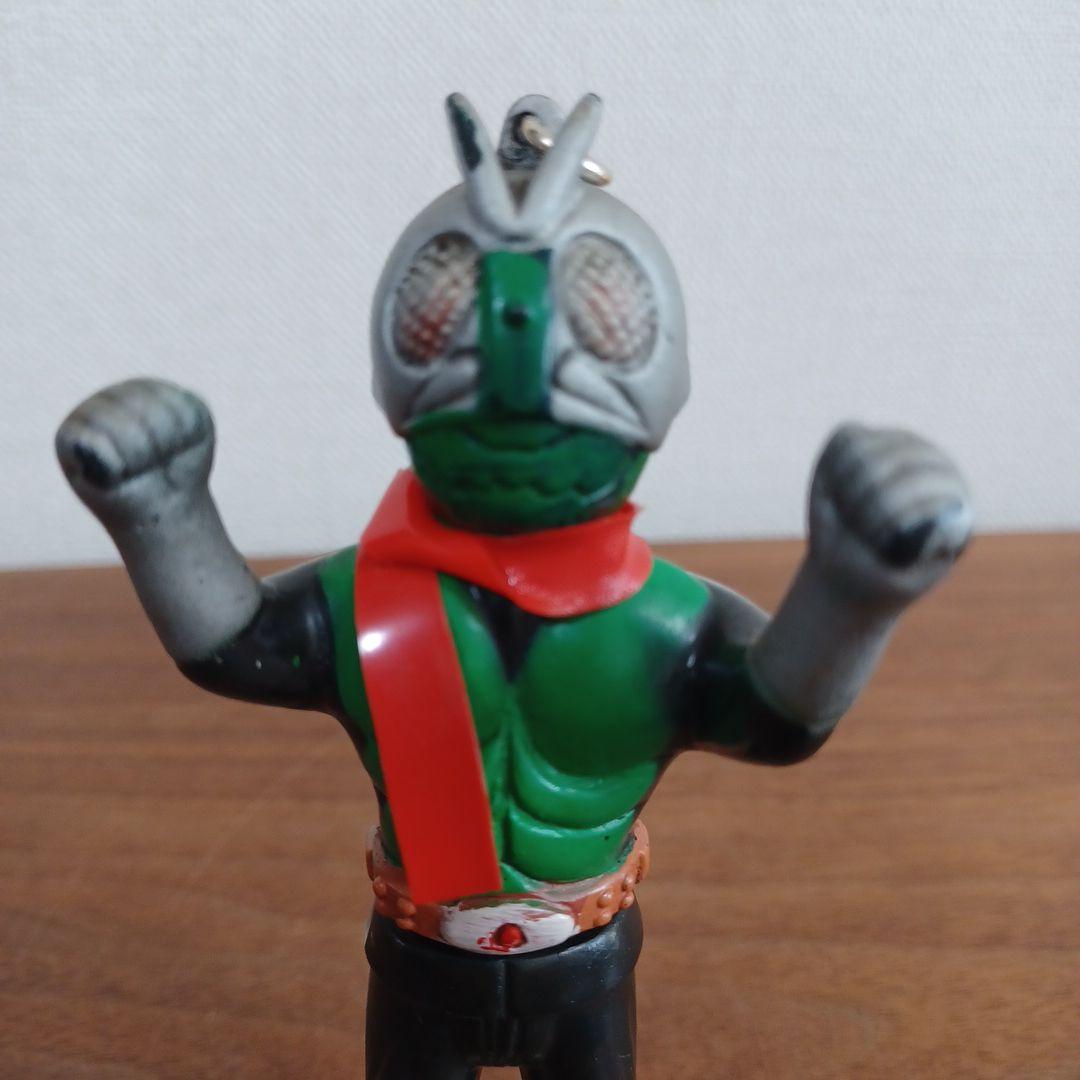 当時ものポピー製 仮面ライダー希少ソフビペンダントトップ（チェーン無）5点セット