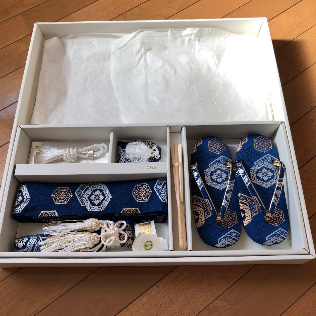 七五三用 鷹と波模様の着物