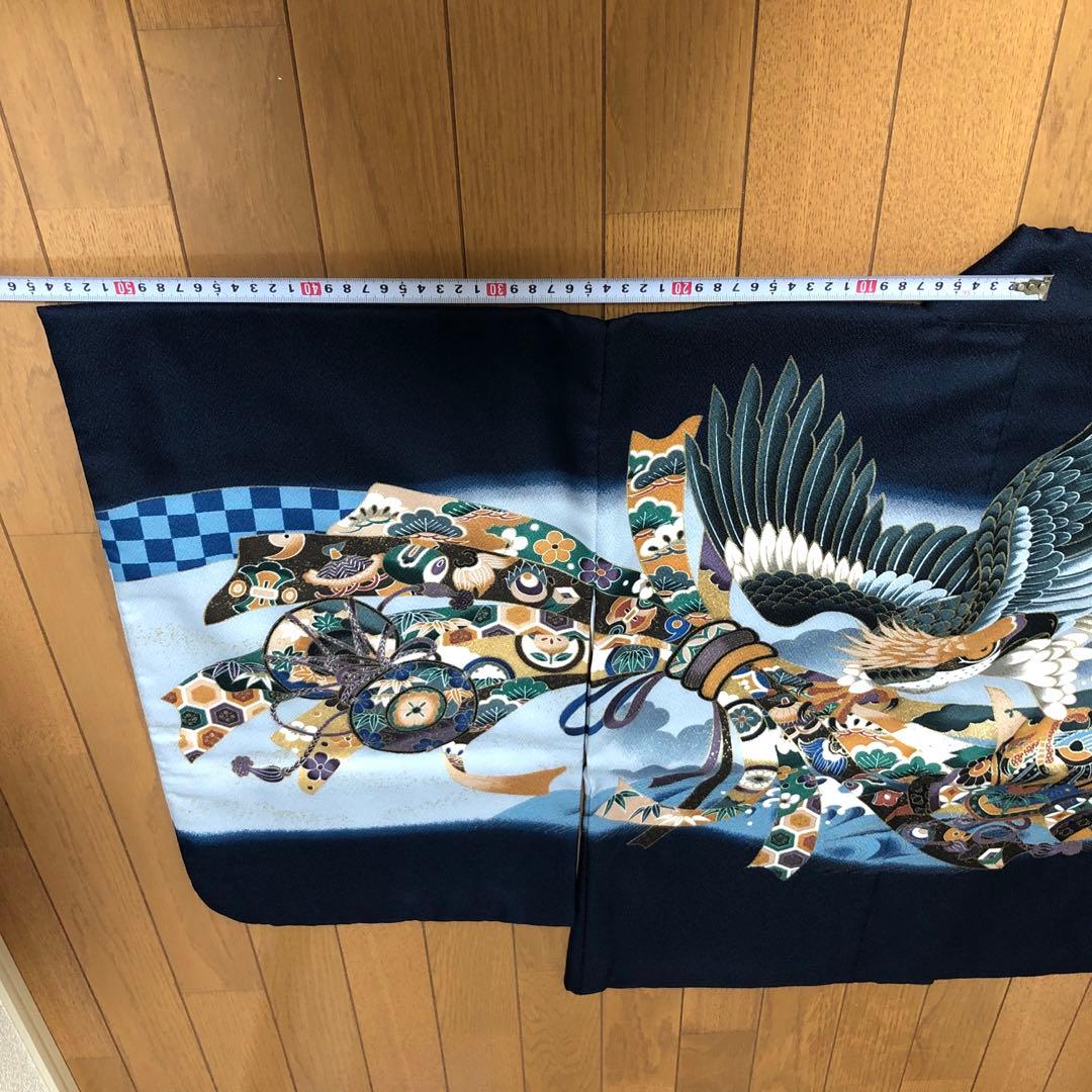 七五三用 鷹と波模様の着物