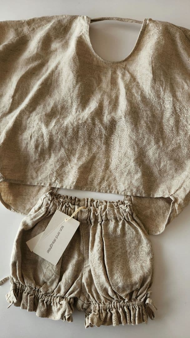 son and daughter リネンセットアップ