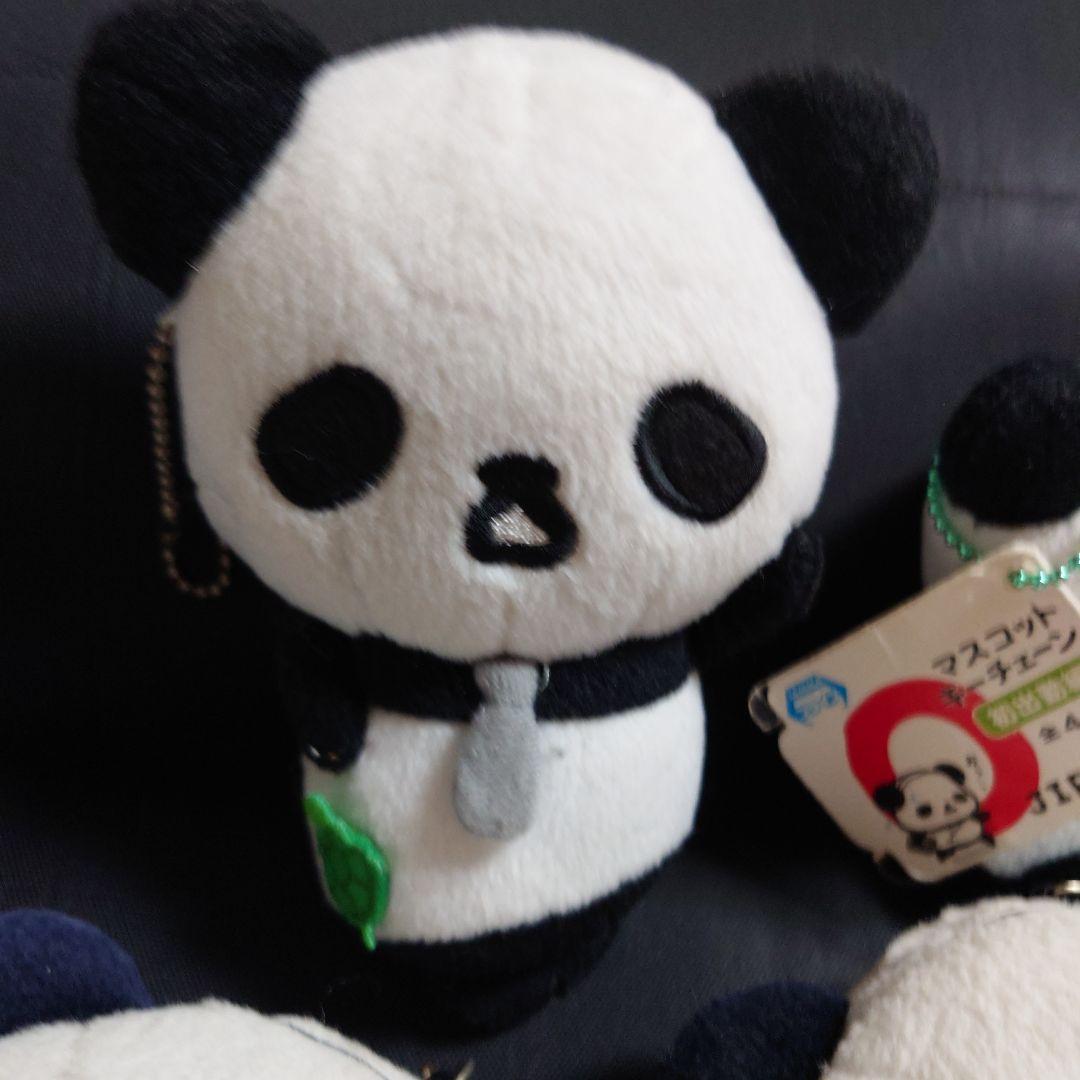 平成レトロ おじぱん おじさんなパンダ ぬいぐるみ リール付きフェイスポーチ