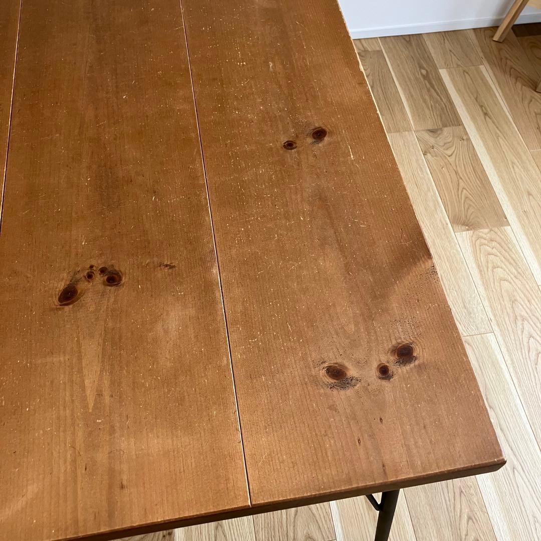 無垢材ダイニングテーブル　アイアン脚◎