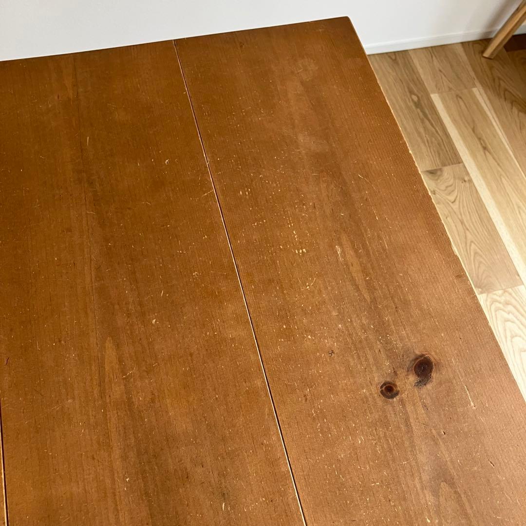 無垢材ダイニングテーブル　アイアン脚◎