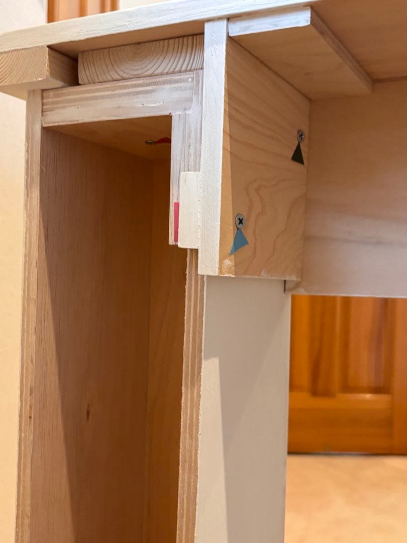 マントルピース ハンドメイド ホワイト インテリア　飾り棚 暖炉 リビング 家具