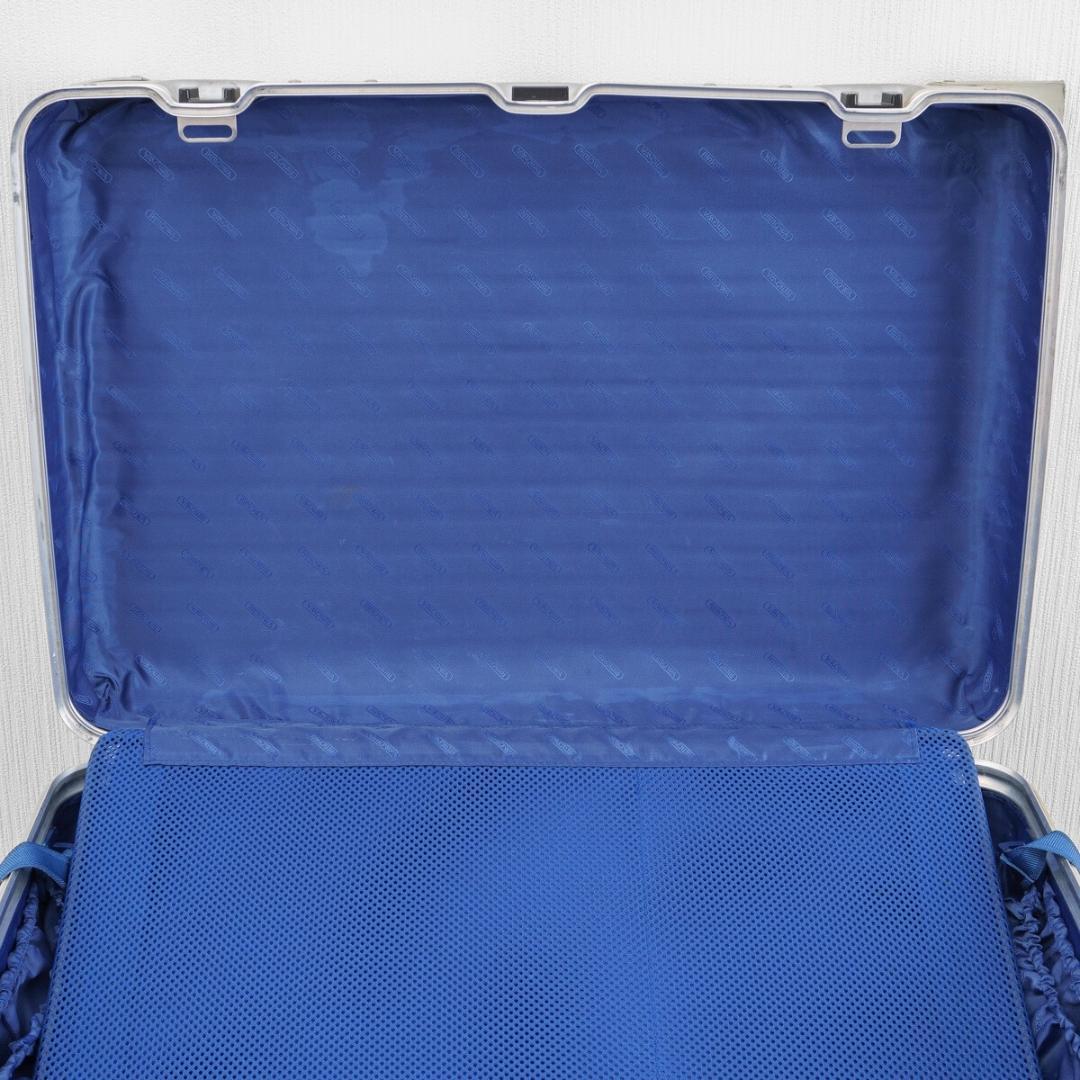 リモワ トパーズ 63L 2輪 TSAロック ジャンボトローリー アルミ 青ロゴ