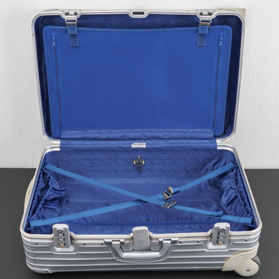 リモワ トパーズ 63L 2輪 TSAロック ジャンボトローリー アルミ 青ロゴ