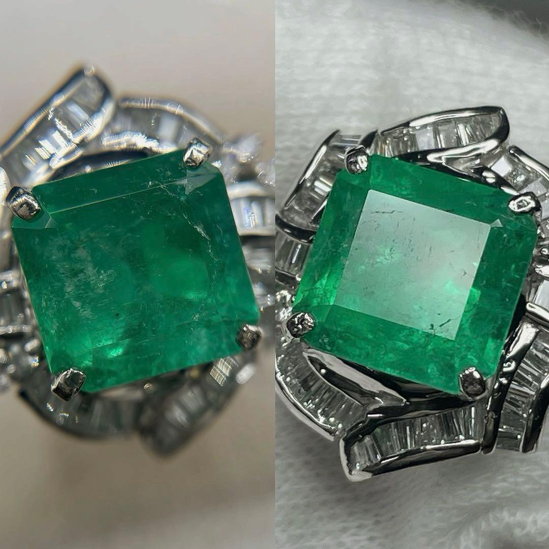 リサJL229★最高級 ムゾー鉱山産 エメラルド3.95ct リング 鑑付