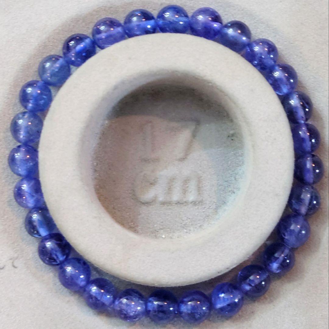 ★(ほみ！)ジュエリークラスタンザナイト 7.5ミリ珠ブレス②(SA+)