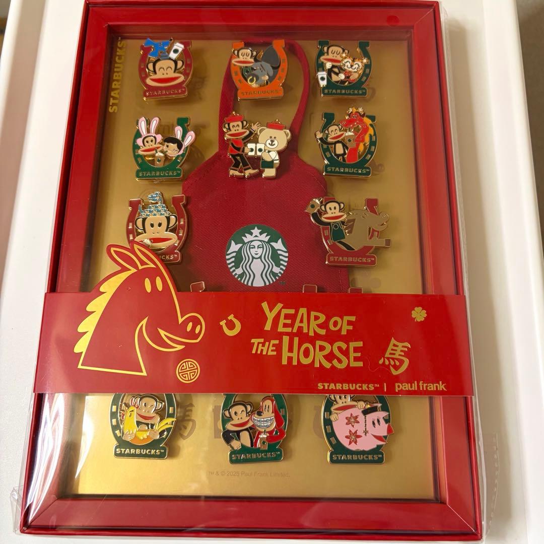 【マレーシア限定】スタバ×ポールフランク 十二支 コンプリート ピンバッジBOX