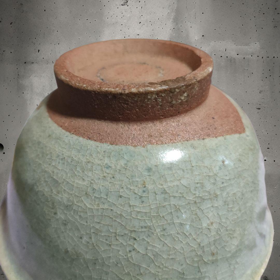 宋胡録茶碗　スンコロク　青磁　時代物　新渡り茶器