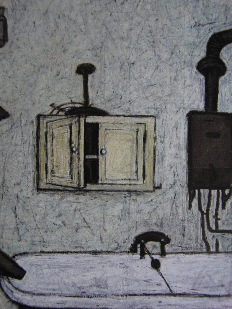 ベルナール・ビュッフェ、「La salle de bain」、希少画集の額装画