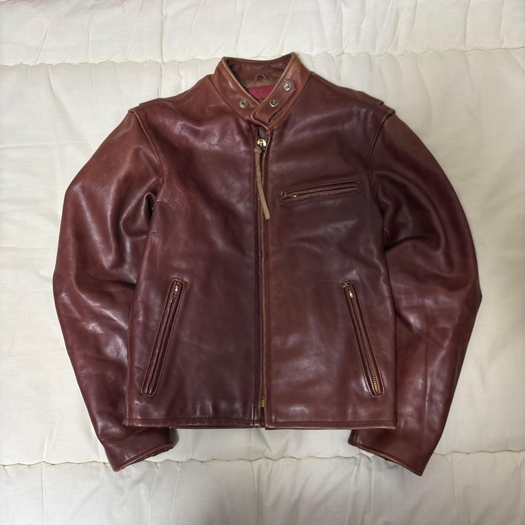 美品ステアハイド＆TALON 1970年代レプリカSQUADRONシングルレザー