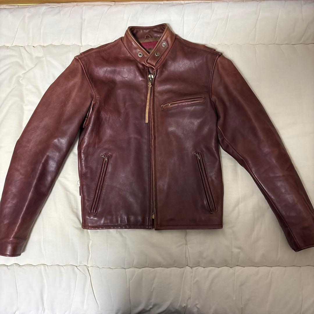 美品ステアハイド＆TALON 1970年代レプリカSQUADRONシングルレザー