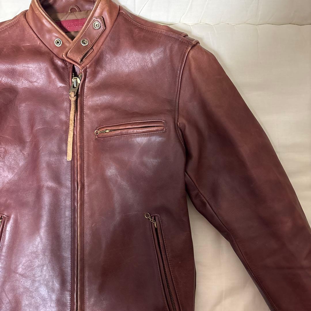 美品ステアハイド＆TALON 1970年代レプリカSQUADRONシングルレザー